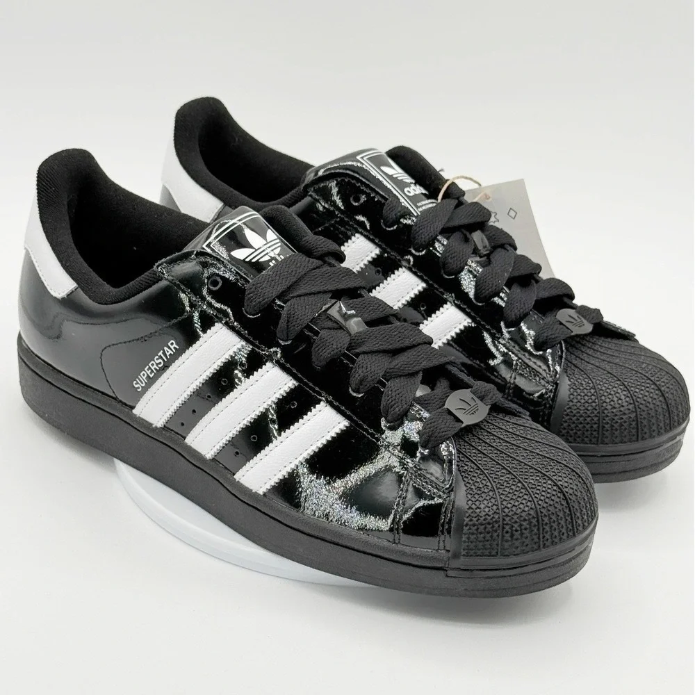 Adidas Superstar II 'Black Patent Leather' / Size 13 Mens / JR7313